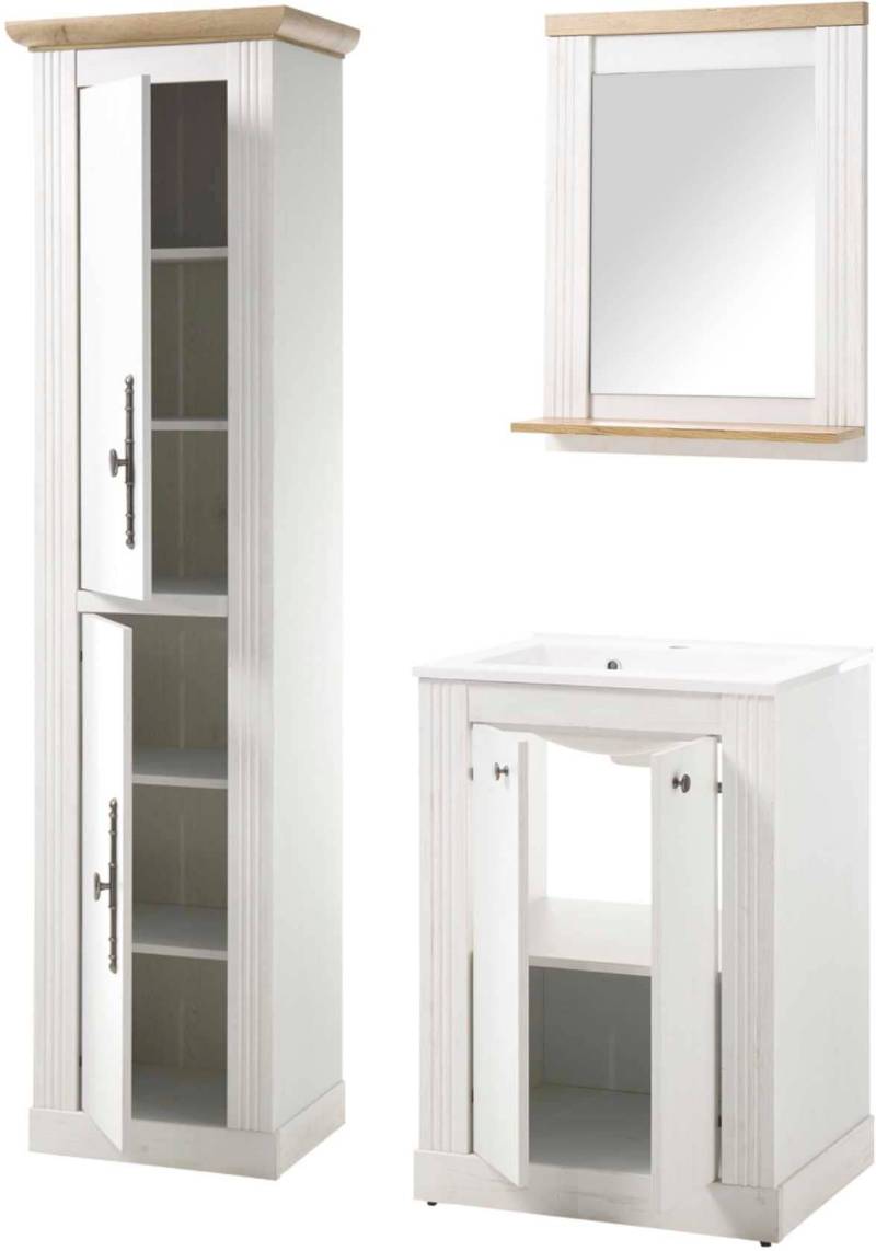 Home affaire Badmöbel-Set »WESTMINSTER«, (3 St.), im romantischen Landhausstil von home affaire