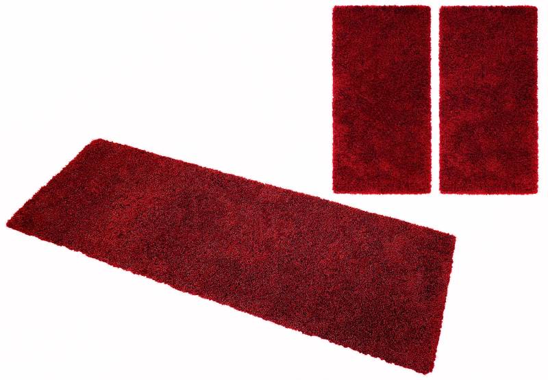 my home Bettumrandung »Viva«, (3 tlg.), Bettvorleger, Läufer-Set, Uni-Farben, einfarbig, besonders kuschelig von My Home