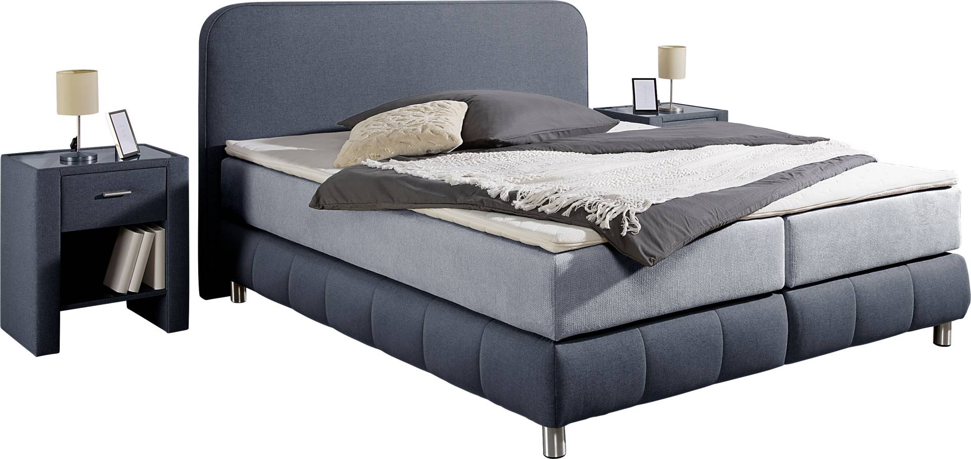 Home affaire Boxspringbett »Cesson, in verschiedenen Breiten«, inkl. Topper, wahlweise in H2, H3 oder H4 erhältlich von home affaire
