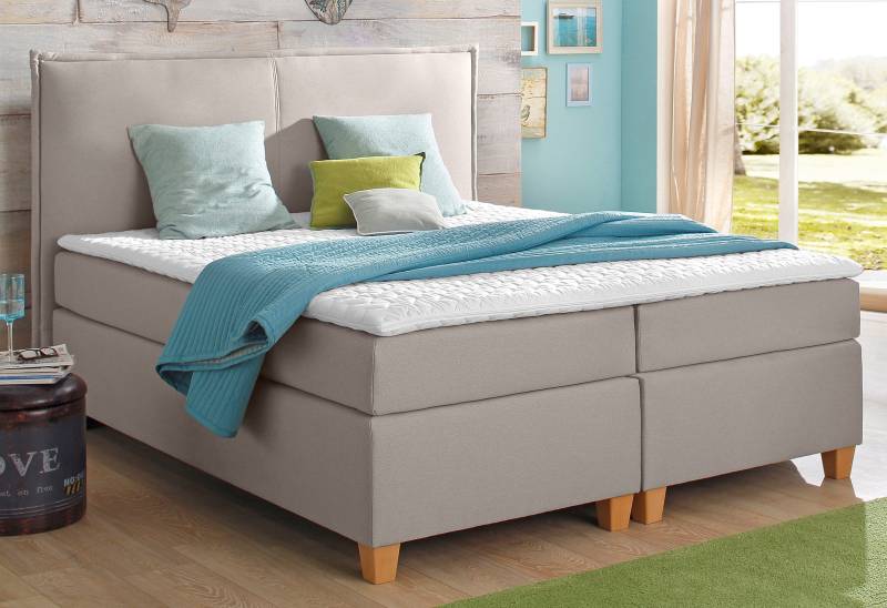 Home affaire Boxspringbett »Houssay«, inkl. Topper, 5 Breiten, 2 Härtegraden auch in Überlänge 220 cm von home affaire
