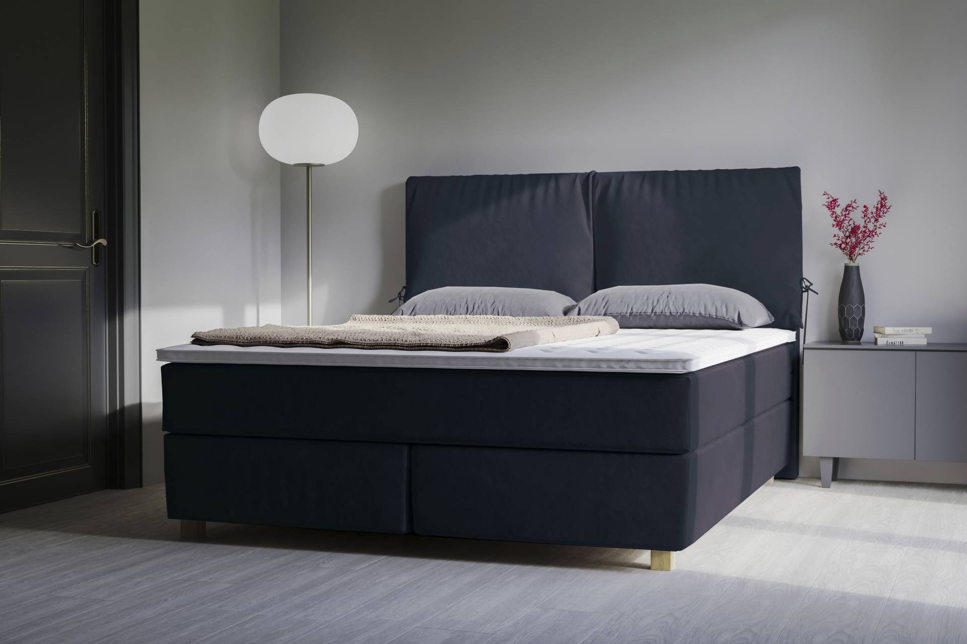 Home affaire Boxspringbett »Nele«, inkl. Topper im schlichtem Design von home affaire