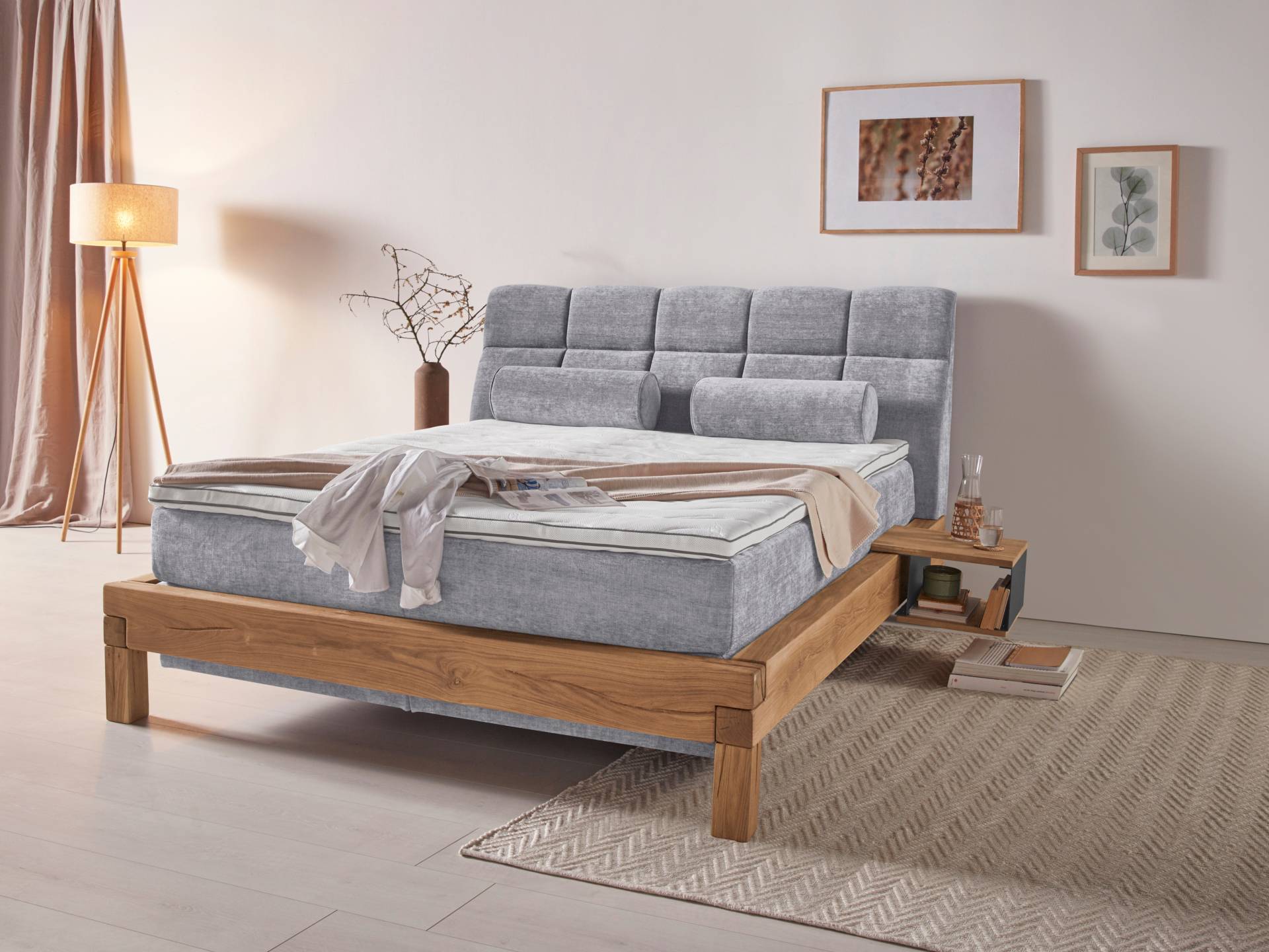 Home affaire Boxspringbett »Villads«, Liegefläche: 160/200 cm aus Balkeneiche, Inside-Boxspring-Unterbau von home affaire