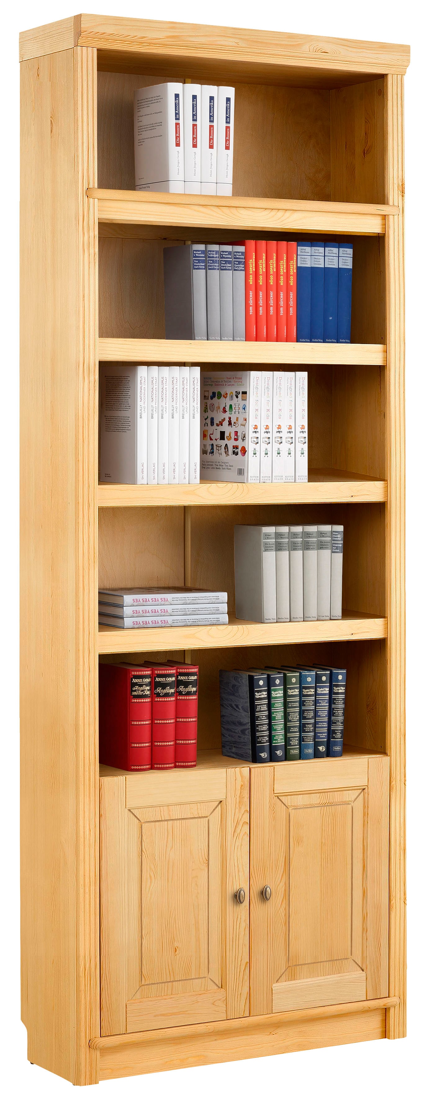 Home affaire Bücherregal »Soeren«, aus massiver Kiefer, Höhe 220 cm, mit 2 Holztüren, viel Stauraum Home affaire Bücherregal »Soeren«, aus massiver Kiefer, Höhe 220 cm, mit 2 Holztüren, viel Stauraum von home affaire