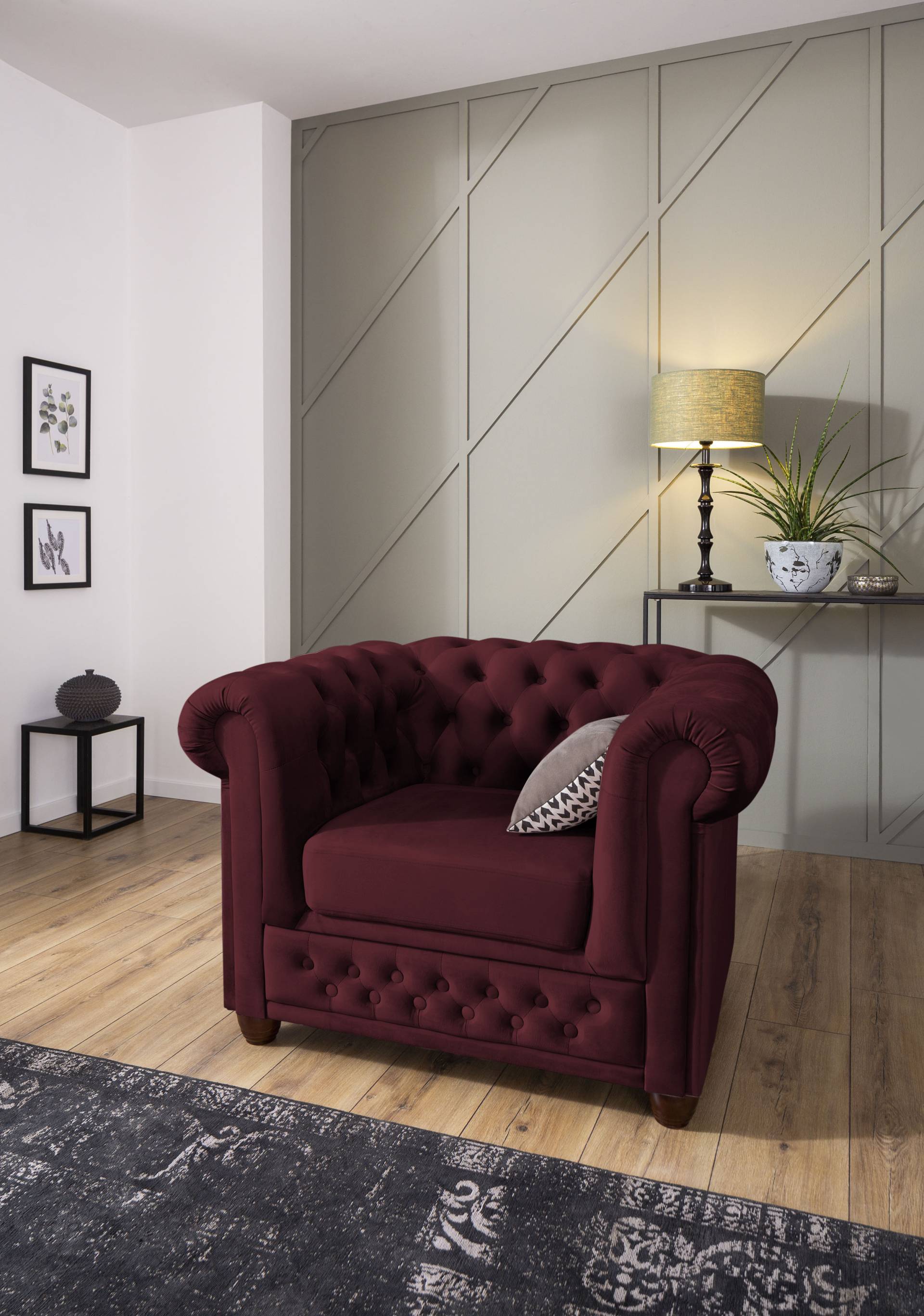 Home affaire Chesterfield-Sessel »New Castle Sessel«, hochwertige Knopfheftung, B/T/H: 104/86/72 cm Home affaire Chesterfield-Sessel »New Castle Sessel«, hochwertige Knopfheftung, B/T/H: 104/86/72 cm von home affaire