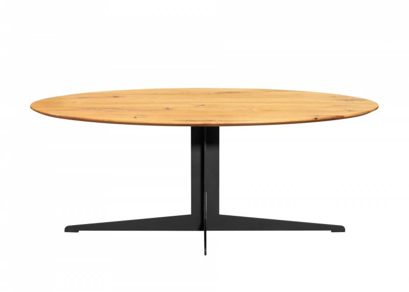 Home affaire Couchtisch »Eclipse CT«, Eiche Massivholzplatte, Pulverbeschichtetes Metallgestell von home affaire