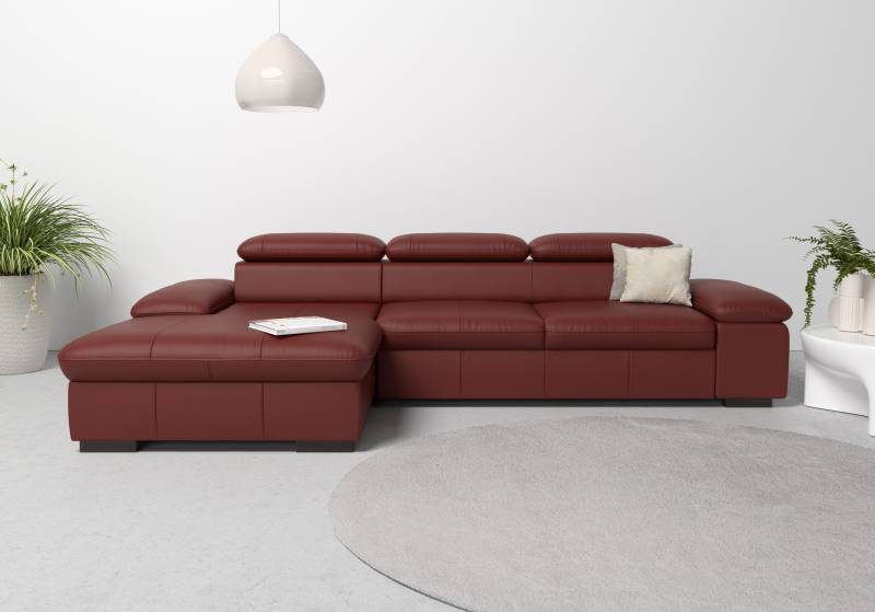 Home affaire Ecksofa »Alberto L-Form«, mit Kopfteilverstellung, wahlweise mit Bettfunktion von home affaire