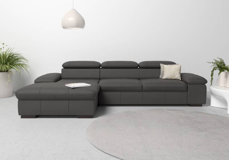 Home affaire Ecksofa »Alberto L-Form«, mit Kopfteilverstellung, wahlweise mit Bettfunktion von home affaire