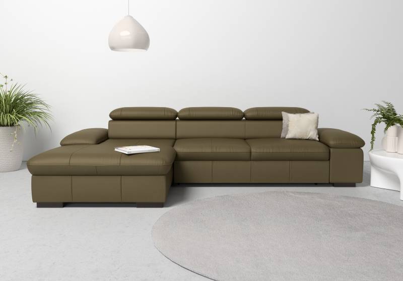 Home affaire Ecksofa »Alberto L-Form«, mit Kopfteilverstellung, wahlweise mit Bettfunktion von home affaire