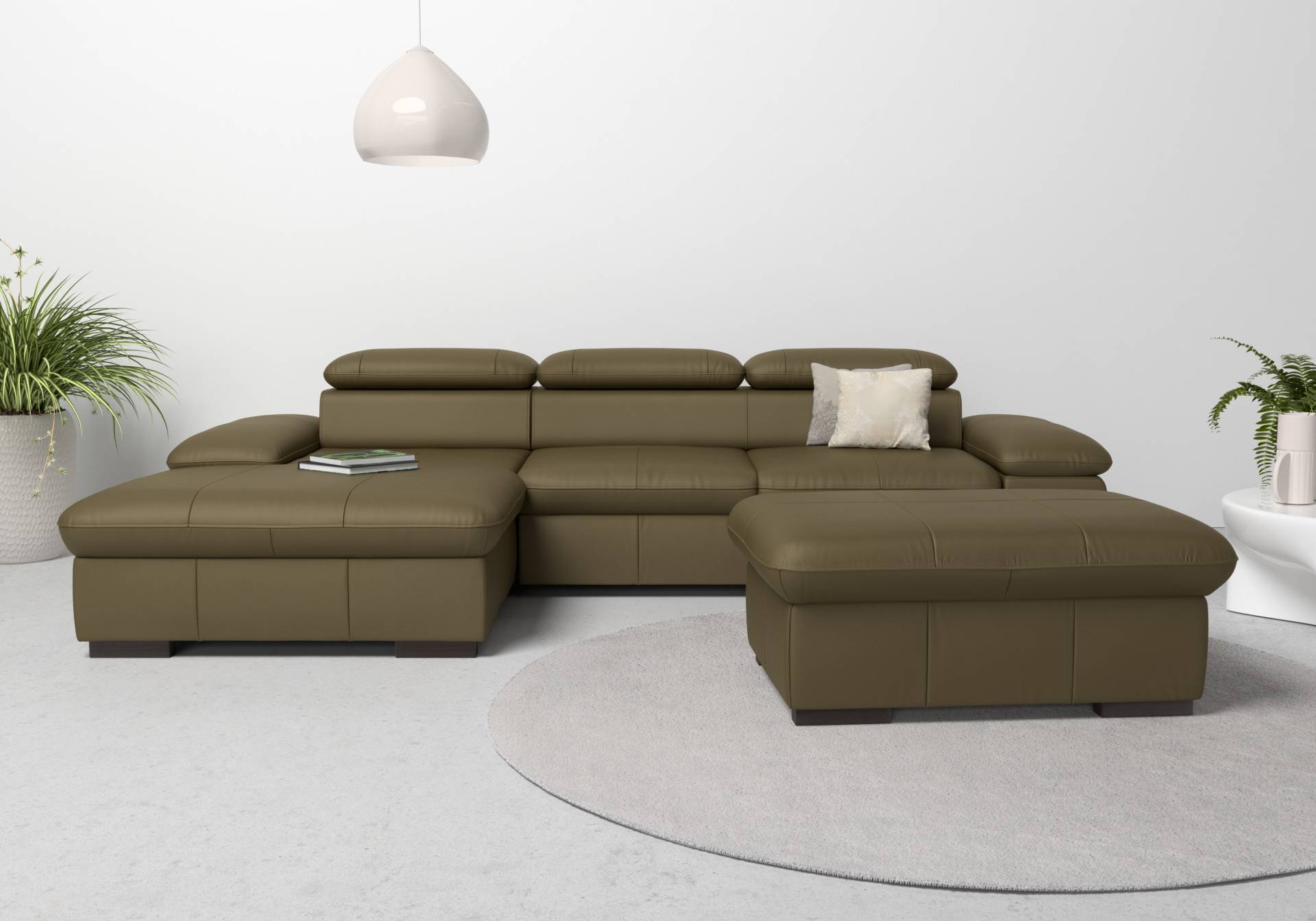 Home affaire Ecksofa »Alberto L-Form«, mit Kopfteilverstellung, wahlweise mit Bettfunktion von home affaire