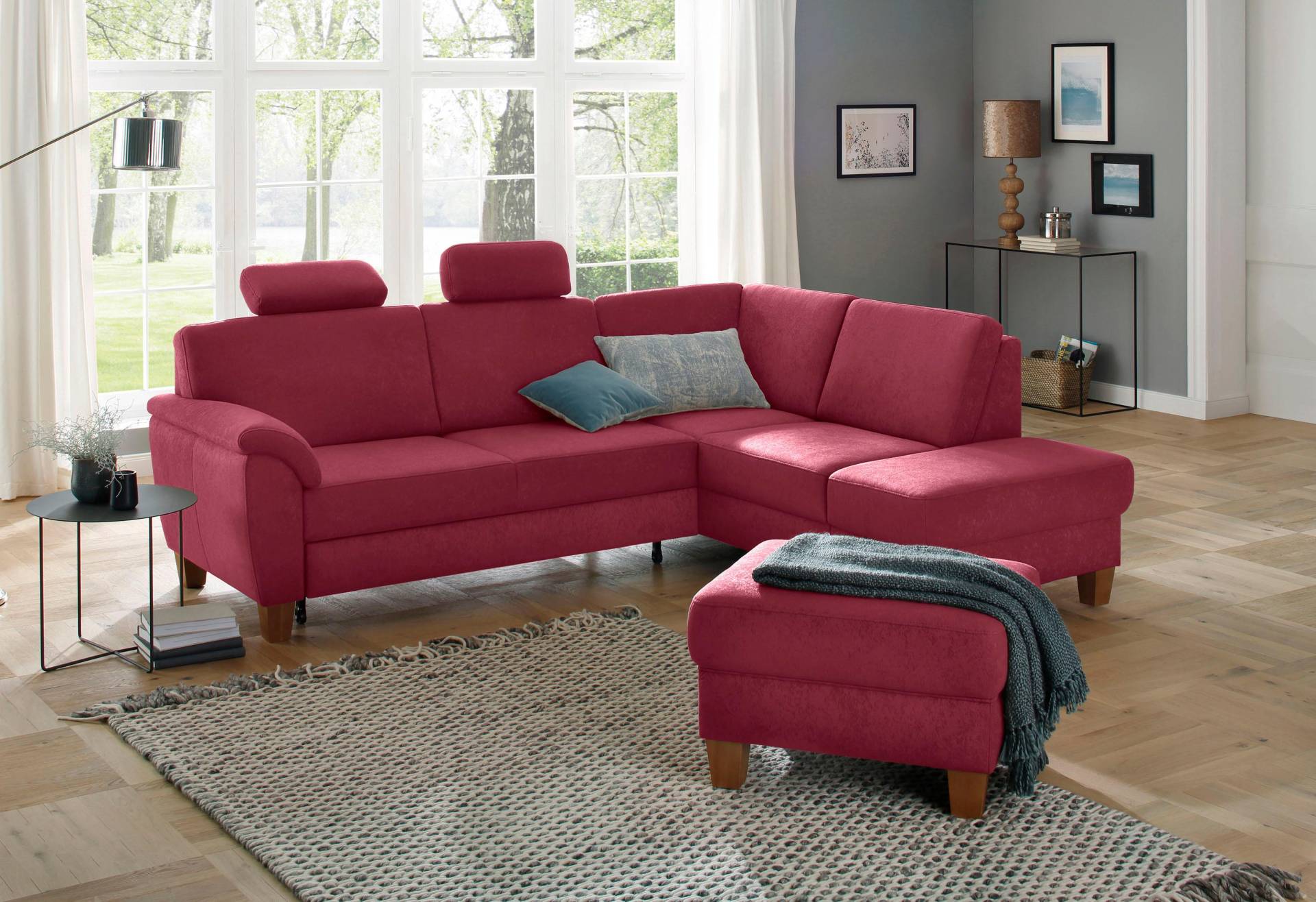 Home affaire Ecksofa »Alta L-Form«, mit Federkern und Kontrastnaht, Füsse Buche eichefarben Home affaire Ecksofa »Alta L-Form«, mit Federkern und Kontrastnaht, Füsse Buche eichefarben von home affaire