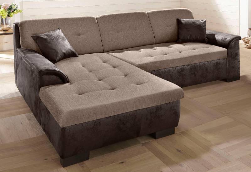 Home affaire Ecksofa »Bergen«, wahlweise mit Bettfunktion L-Form von home affaire