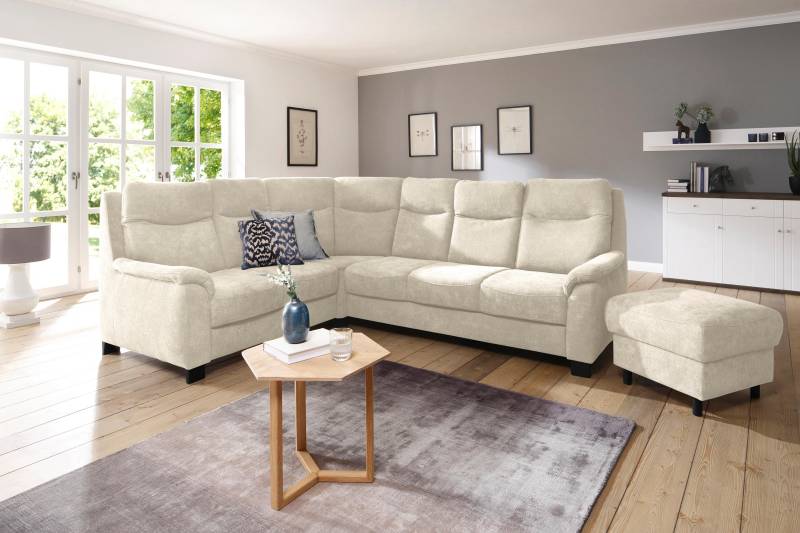 Home affaire Ecksofa »Boccaccio L-Form«, mit Federkern, incl. Kopfteilverstellung, wahlweise Bettfunktion von home affaire