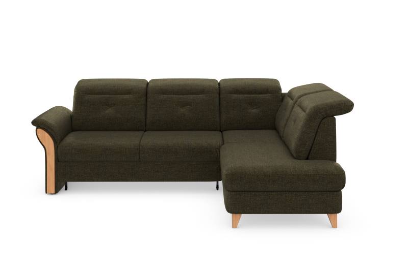 Home affaire Ecksofa »Dangast L-Form«, Kopfteilverstellung, wahlweise mit motorischer Relaxfunktion von home affaire