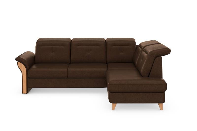 Home affaire Ecksofa »Dangast L-Form«, Kopfteilverstellung, wahlweise mit motorischer Relaxfunktion von home affaire