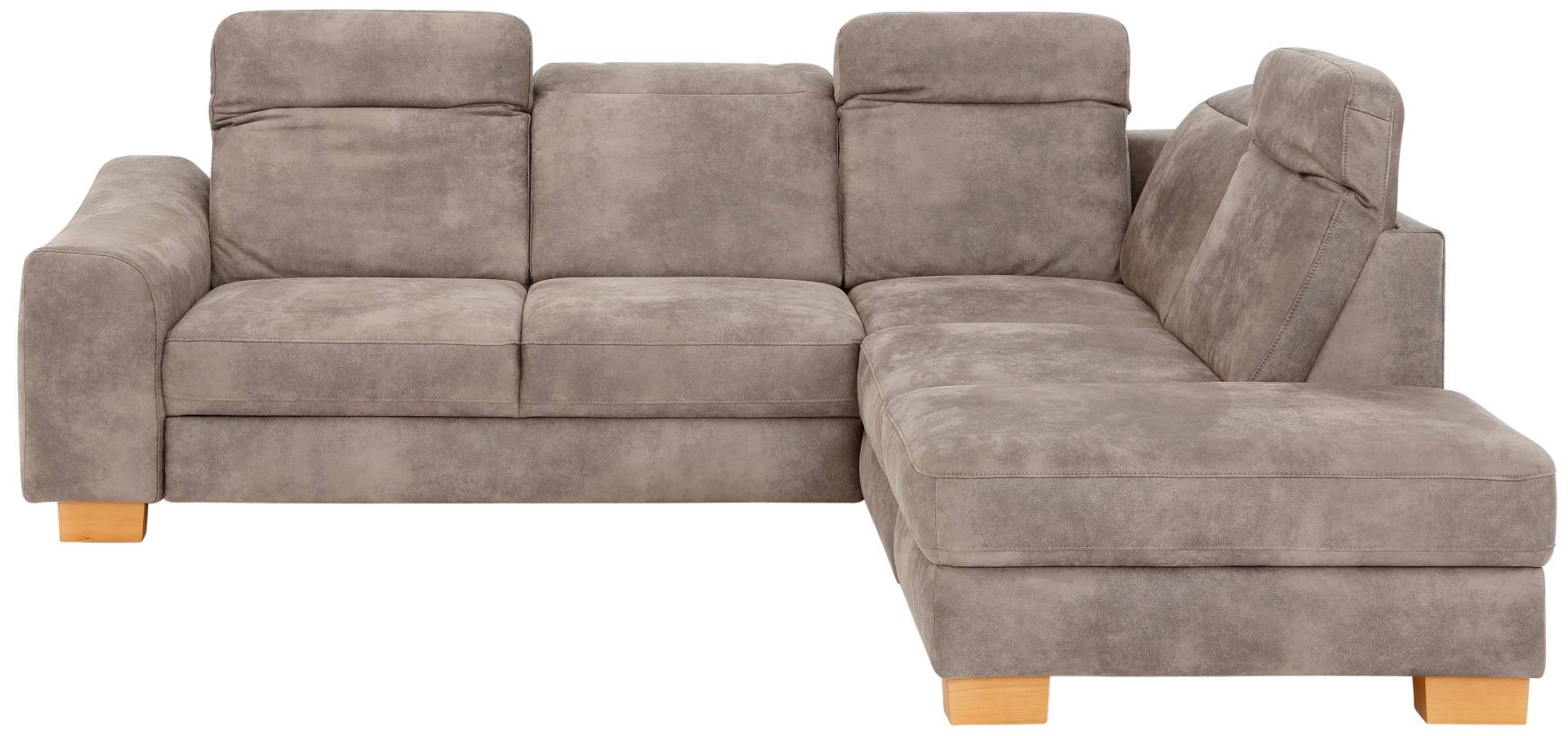 Home affaire Ecksofa »Dundee L-Form«, wahlweise mit Kopfteilverstellung und zusätzlich mit Bettfunktion von home affaire