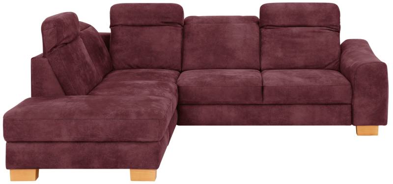 Home affaire Ecksofa »Dundee L-Form«, wahlweise mit Kopfteilverstellung und zusätzlich mit Bettfunktion von home affaire