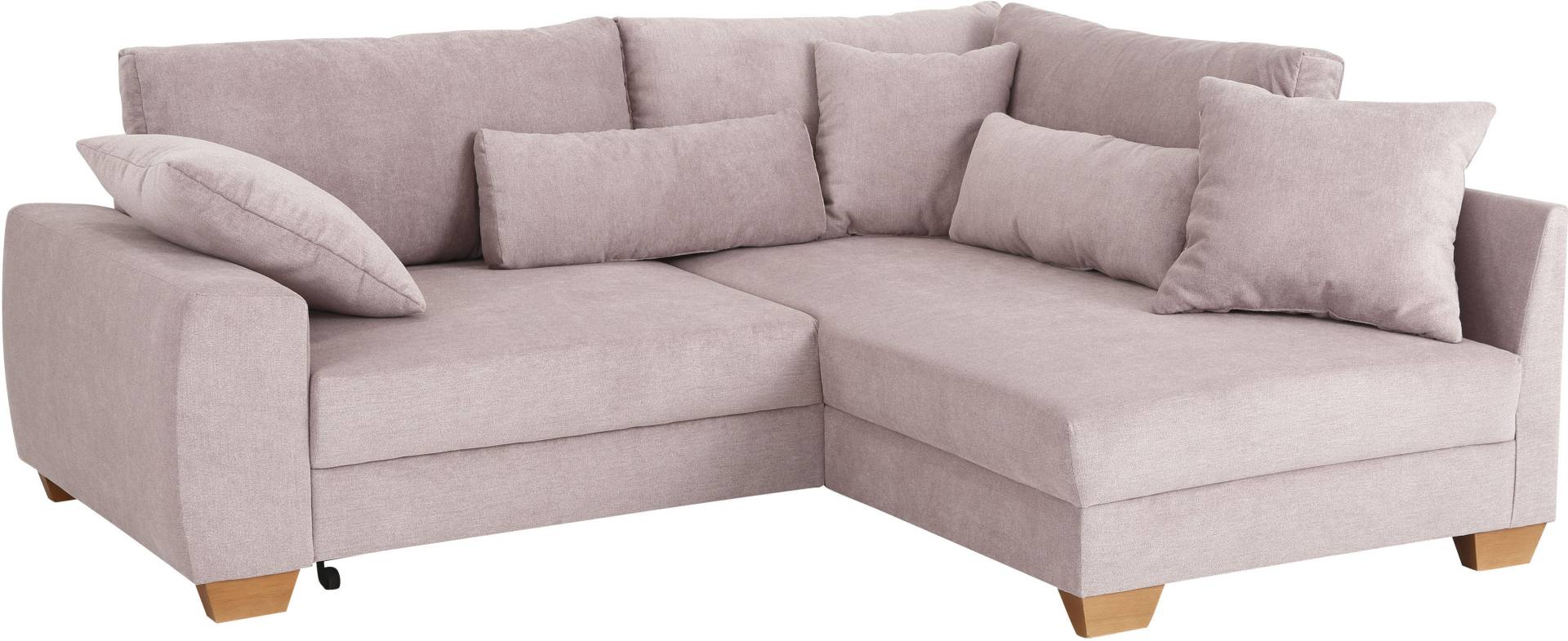 Home affaire Ecksofa, wahlweise mit Bettfunktion, verschiedene Bezugsarten von home affaire