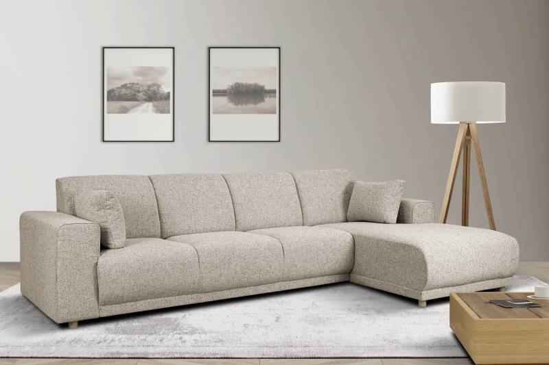 Home affaire Ecksofa »LEMPS wahlweise Recamiere links oder rechts L-Form«, incl. Zierkissen, Stellmasse 297x162 cm von home affaire