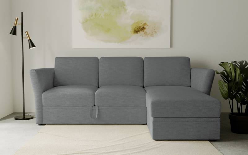 Home affaire Ecksofa »Lavars, L-Form, Schlafsofa«, mit Bettfunktion und Stauraum, in zwei verschiedenen Bezugsqualitäten von home affaire