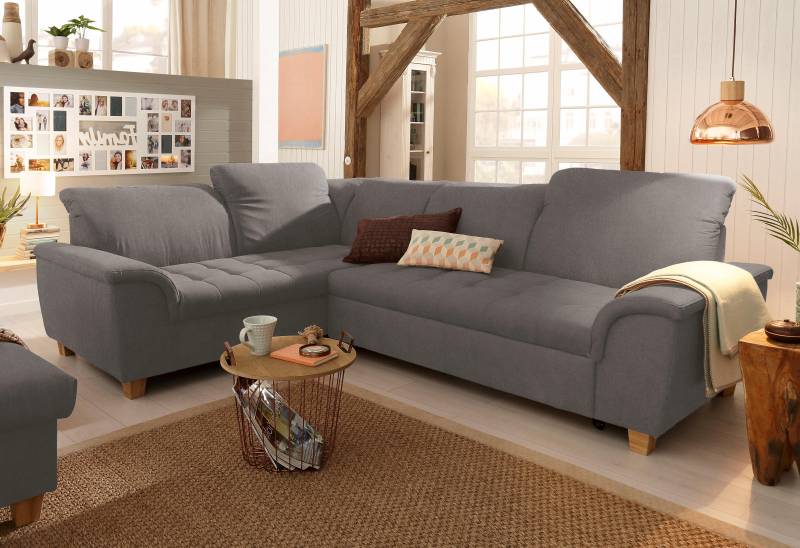 Home affaire Ecksofa »Lyla L-Form«, wahlweise mit Rückenfunktion und Bettfunktion von home affaire