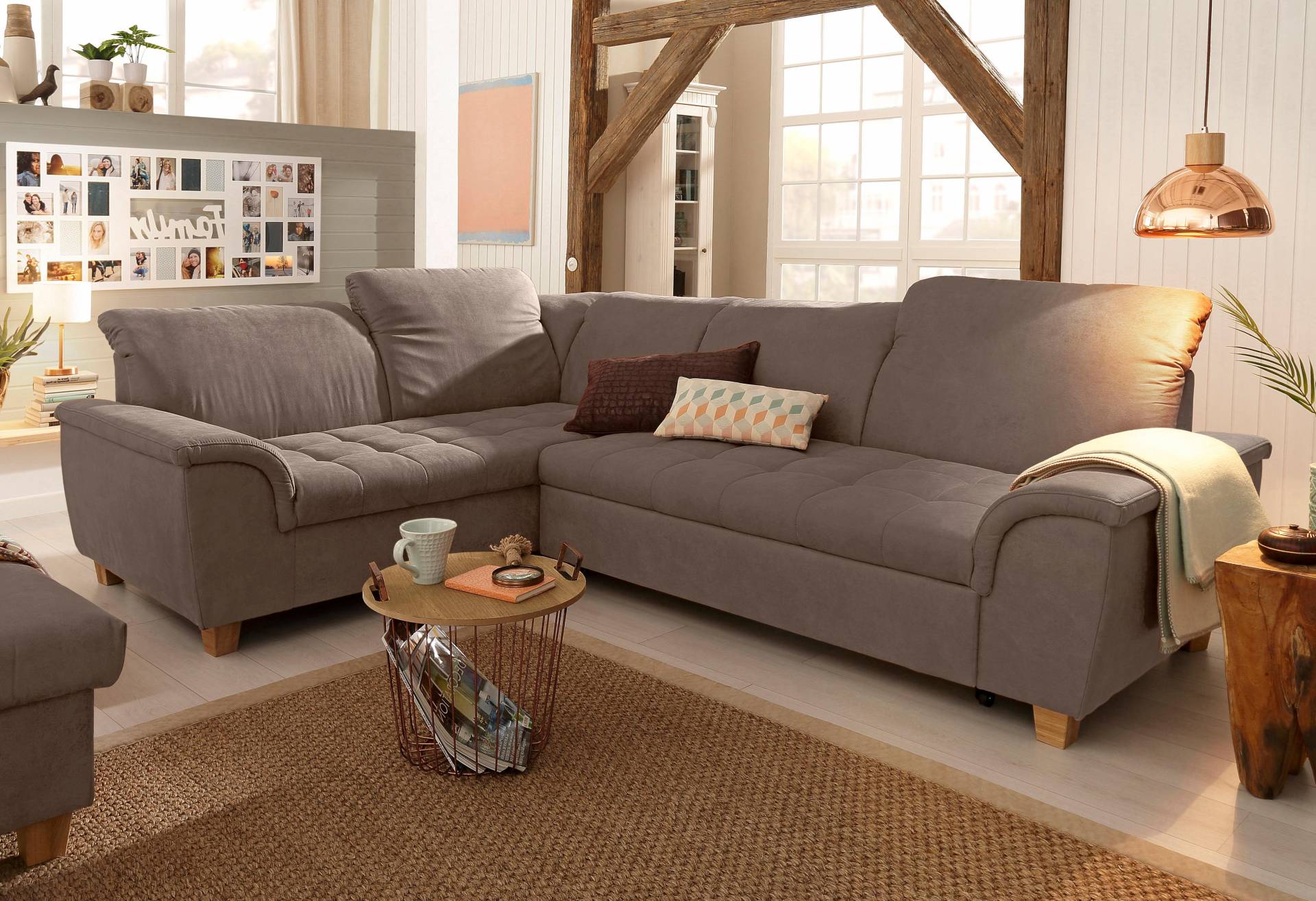 Home affaire Ecksofa »Lyla L-Form«, wahlweise mit Rückenfunktion und Bettfunktion Home affaire Ecksofa »Lyla L-Form«, wahlweise mit Rückenfunktion und Bettfunktion von home affaire