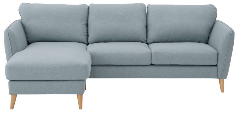 Home affaire Ecksofa »MARSEILLE (242/152cm),L-Form, Rec. rechts/links«, Massivholzbeine aus Eiche, in verschieden Bezügen und Farbvarianten von home affaire