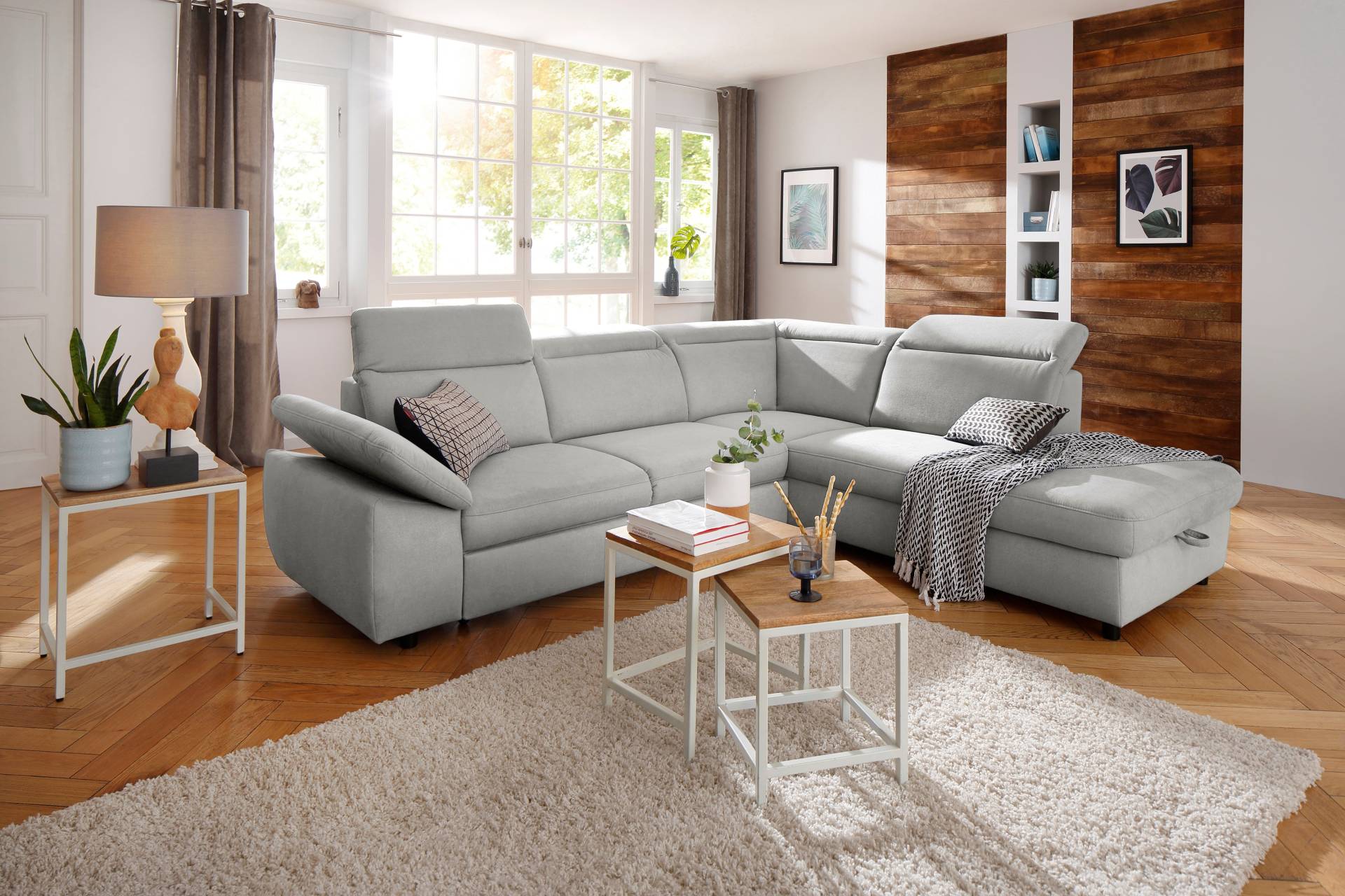 Home affaire Ecksofa »Mauritius L-Form«, mit Ottomane, mit Kopfteil- und Armlehnverstellung Home affaire Ecksofa »Mauritius L-Form«, mit Ottomane, mit Kopfteil- und Armlehnverstellung von home affaire