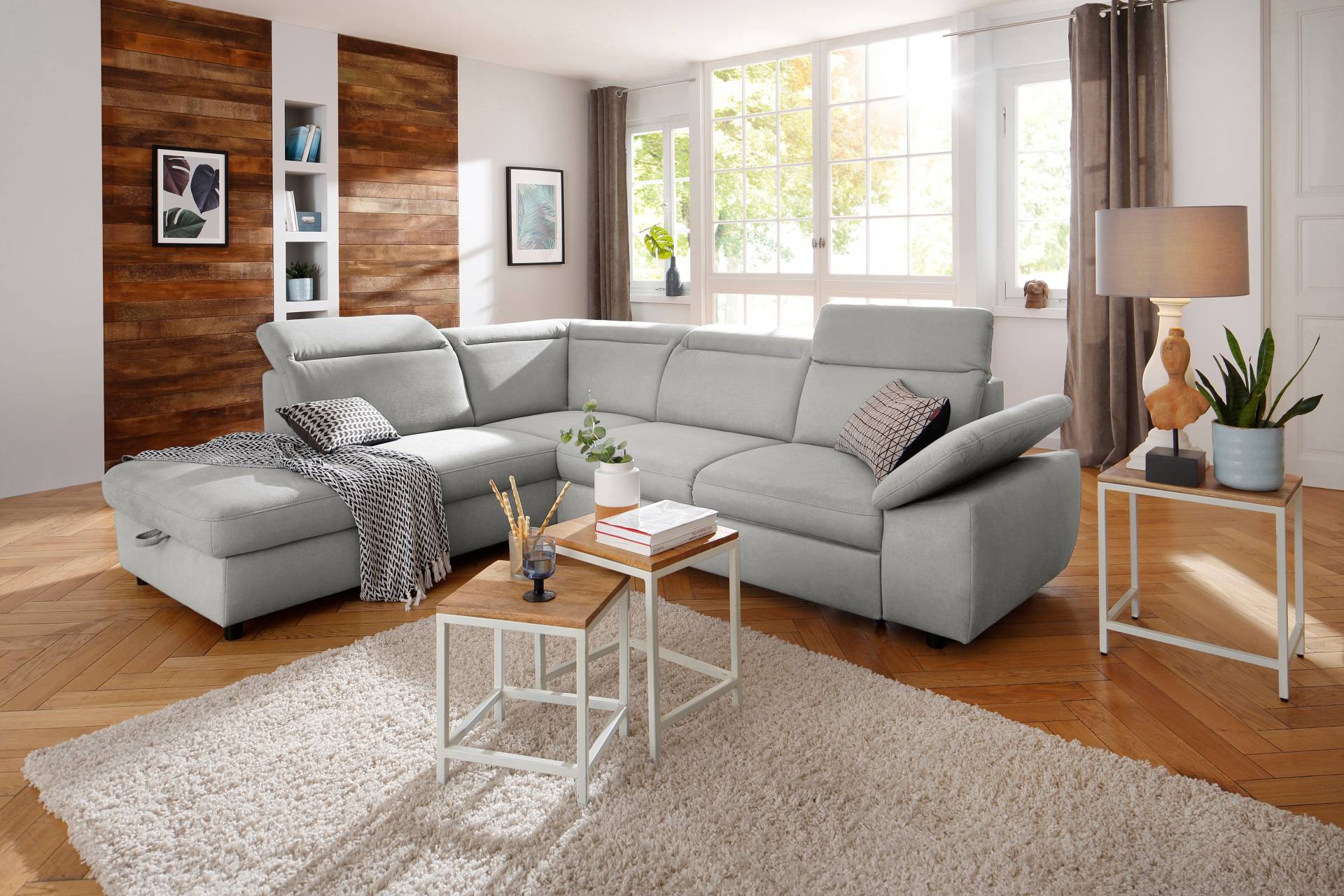 Home affaire Ecksofa »Mauritius L-Form«, mit Ottomane, mit Kopfteil- und Armlehnverstellung Home affaire Ecksofa »Mauritius L-Form«, mit Ottomane, mit Kopfteil- und Armlehnverstellung von home affaire