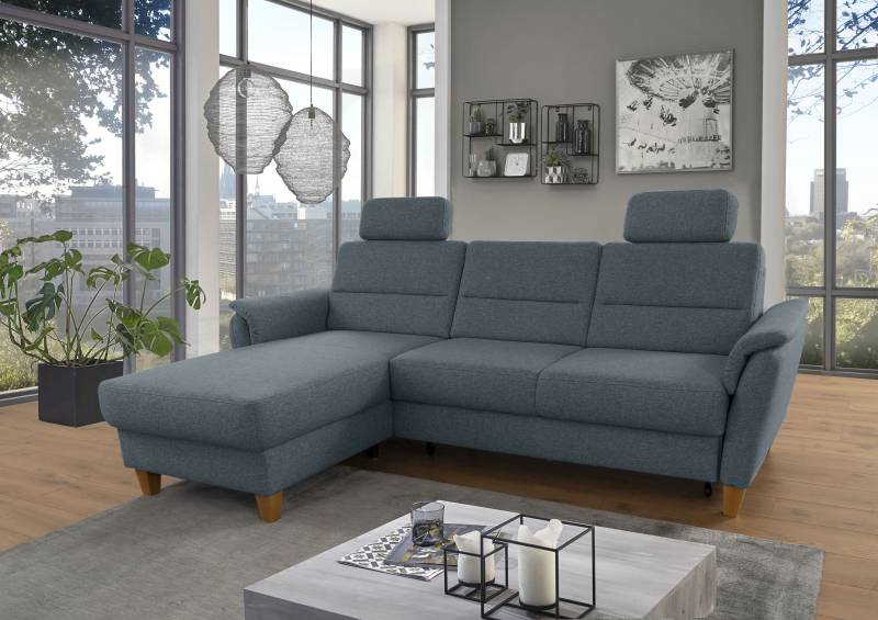 Home affaire Ecksofa »Palmera L-Form«, Federkern, wahlweise mit Bettfunktion und mit/ohne Bettkasten von home affaire