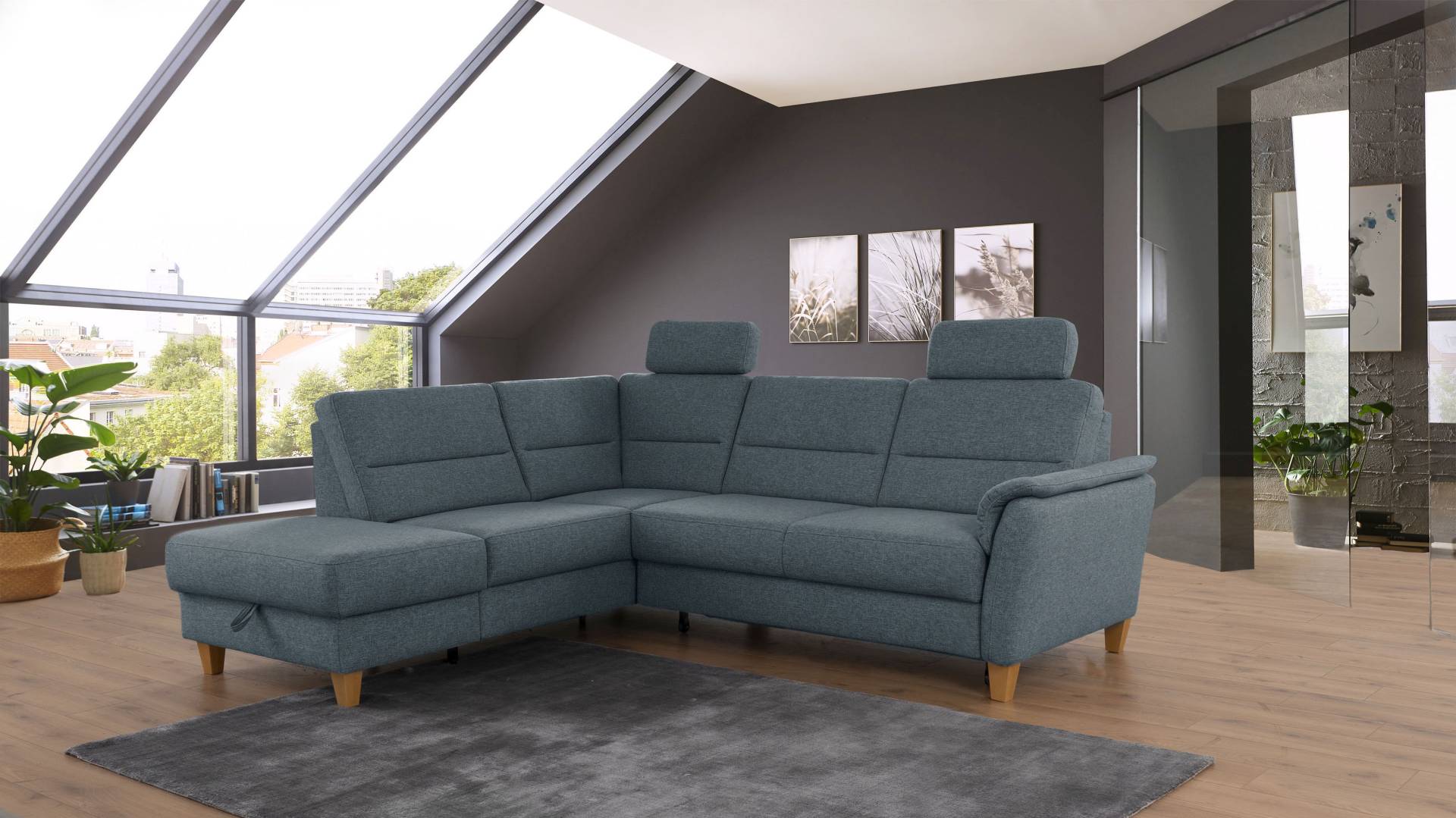 Home affaire Ecksofa »Palmera L-Form«, Federkern, wahlweise mit Bettfunktion und mit/ohne Stauraum Home affaire Ecksofa »Palmera L-Form«, Federkern, wahlweise mit Bettfunktion und mit/ohne Stauraum von home affaire