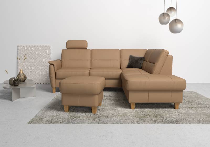 Home affaire Ecksofa »Palmera L-Form«, Federkern, wahlweise mit Bettfunktion und mit/ohne Stauraum von home affaire