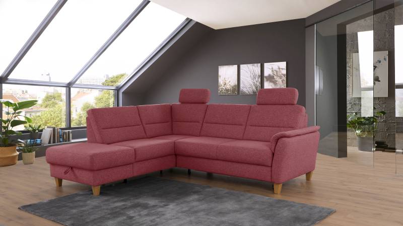 Home affaire Ecksofa »Palmera L-Form«, Federkern, wahlweise mit Bettfunktion und mit/ohne Stauraum von home affaire