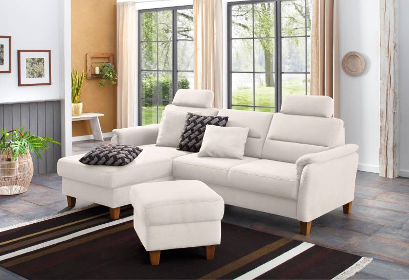 Home affaire Ecksofa »Palmera L-Form«, Federkern, wahlweise mit Bettfunktion und mit/ohne Bettkasten von home affaire