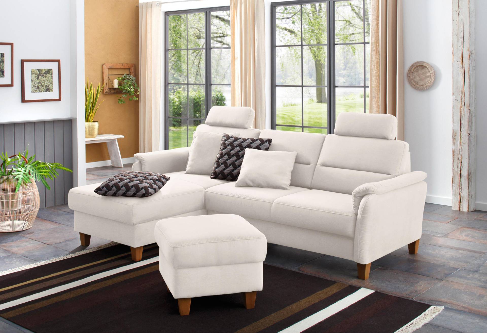 Home affaire Ecksofa »Palmera L-Form«, Federkern, wahlweise mit Bettfunktion und mit/ohne Bettkasten von home affaire