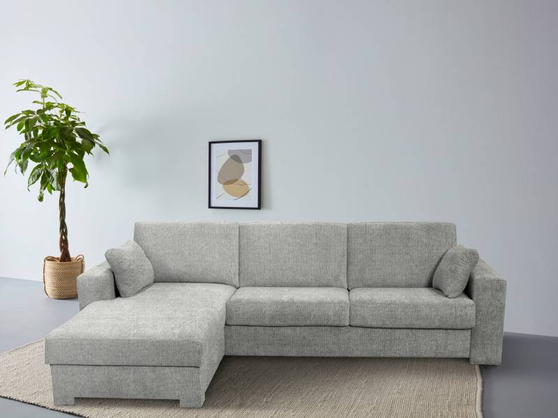 Home affaire Ecksofa Roma "L" Dauerschlaffunktion, mit Unterfederung, Matratzenhöhe 14cm, Liegemasse ca 163x198 cm, L-Form von home affaire
