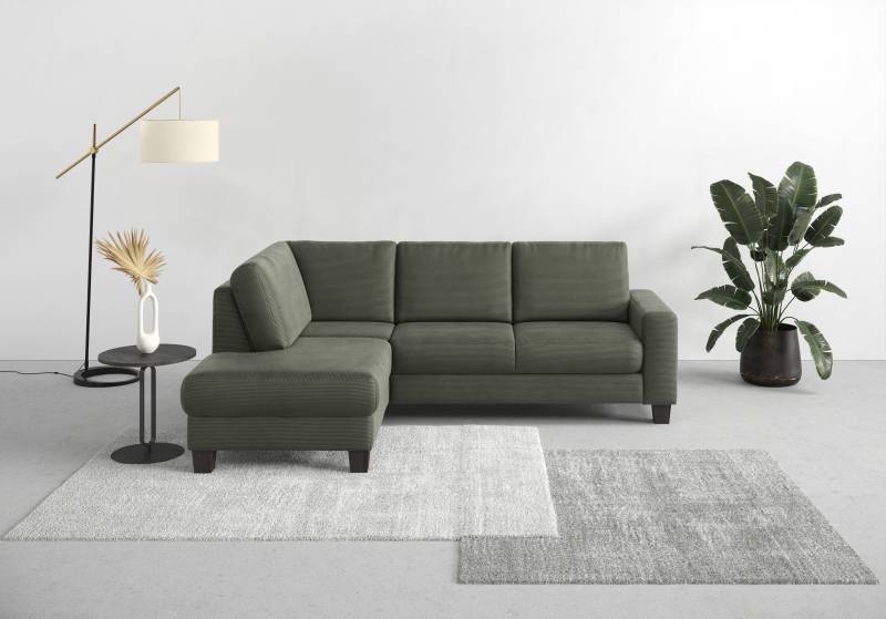 Home affaire Ecksofa »Summer L-Form«, mit Ottomane, mit oder ohne Bettfunktion und Bettkasten, Cord-Bezug von home affaire
