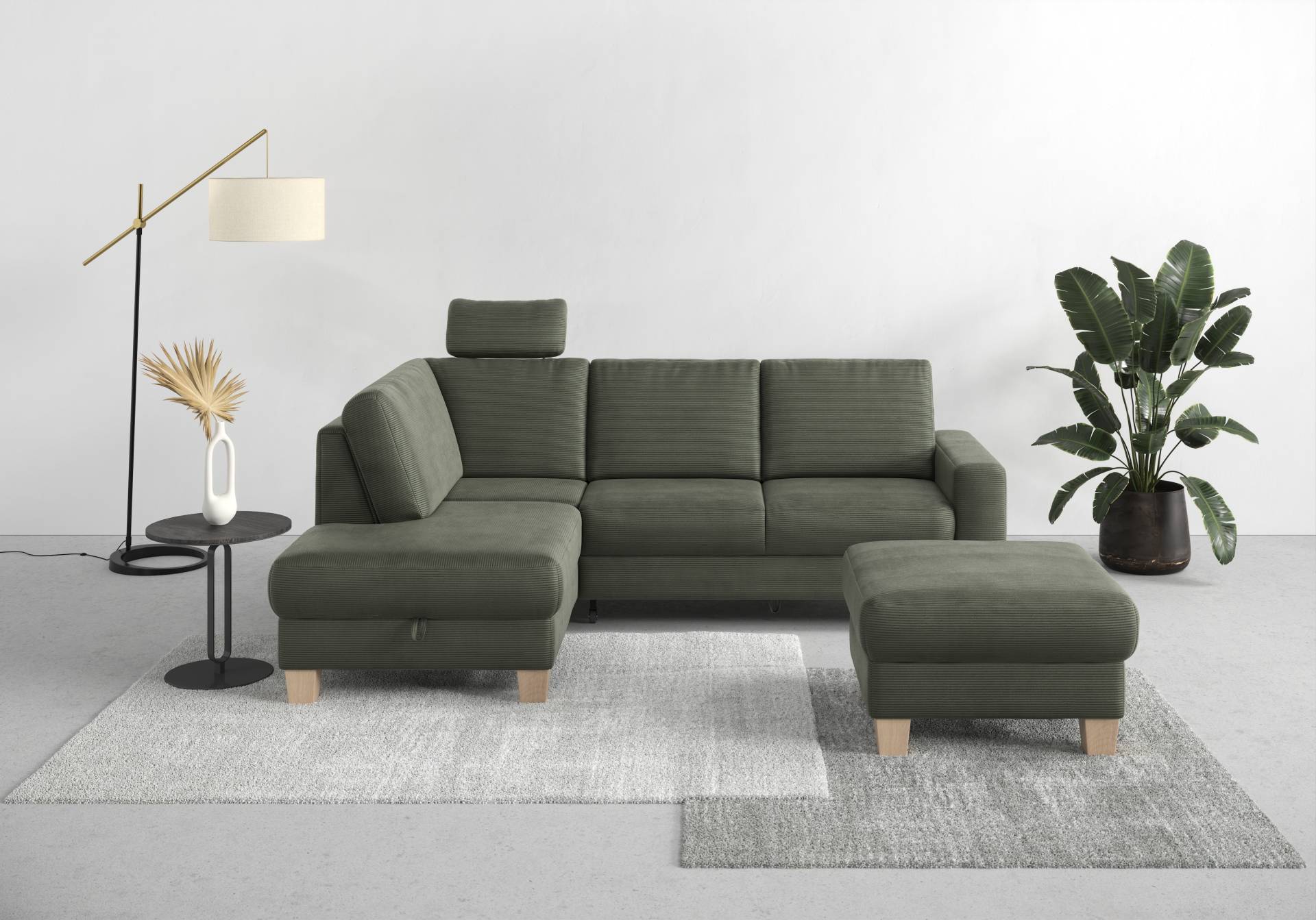 Home affaire Ecksofa »Summer L-Form«, mit Ottomane, wahlweise mit Bettfunktion und Bettkasten, Cord-Bezug Home affaire Ecksofa »Summer L-Form«, mit Ottomane, wahlweise mit Bettfunktion und Bettkasten, Cord-Bezug von home affaire