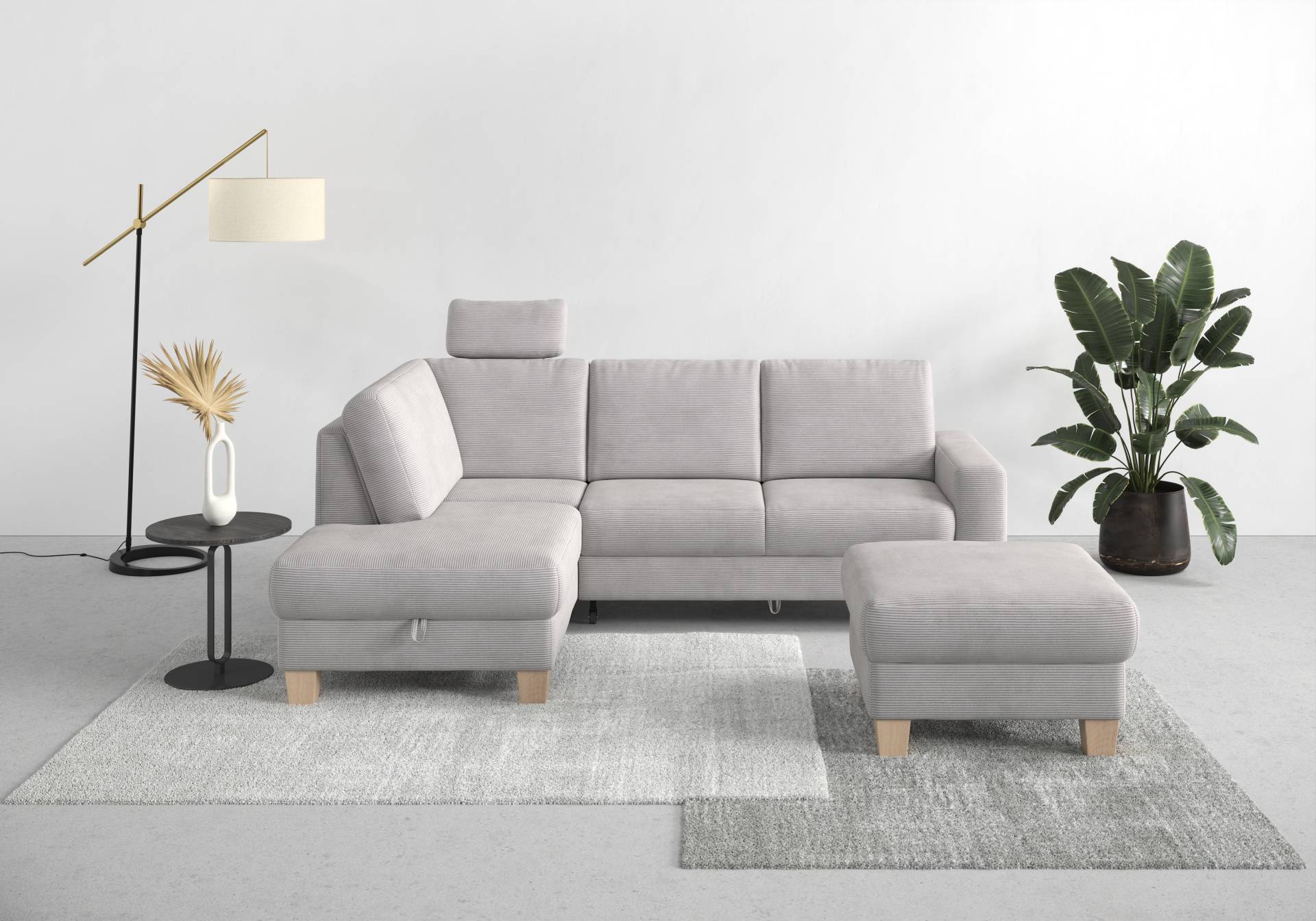 Home affaire Ecksofa »Summer L-Form«, mit Ottomane, wahlweise mit Bettfunktion und Bettkasten, Cord-Bezug Home affaire Ecksofa »Summer L-Form«, mit Ottomane, wahlweise mit Bettfunktion und Bettkasten, Cord-Bezug von home affaire
