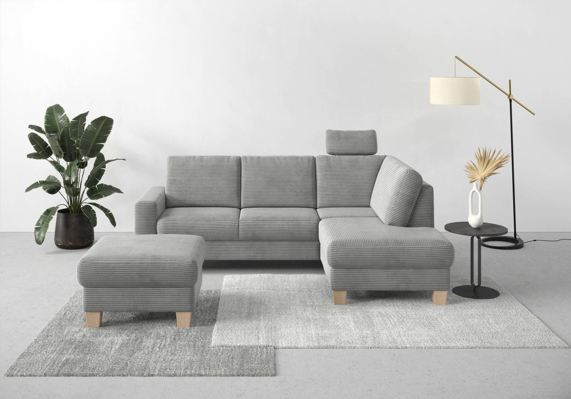 Home affaire Ecksofa »Summer L-Form«, mit Ottomane, wahlweise mit Bettfunktion und Bettkasten, Cord-Bezug Home affaire Ecksofa »Summer L-Form«, mit Ottomane, wahlweise mit Bettfunktion und Bettkasten, Cord-Bezug von home affaire