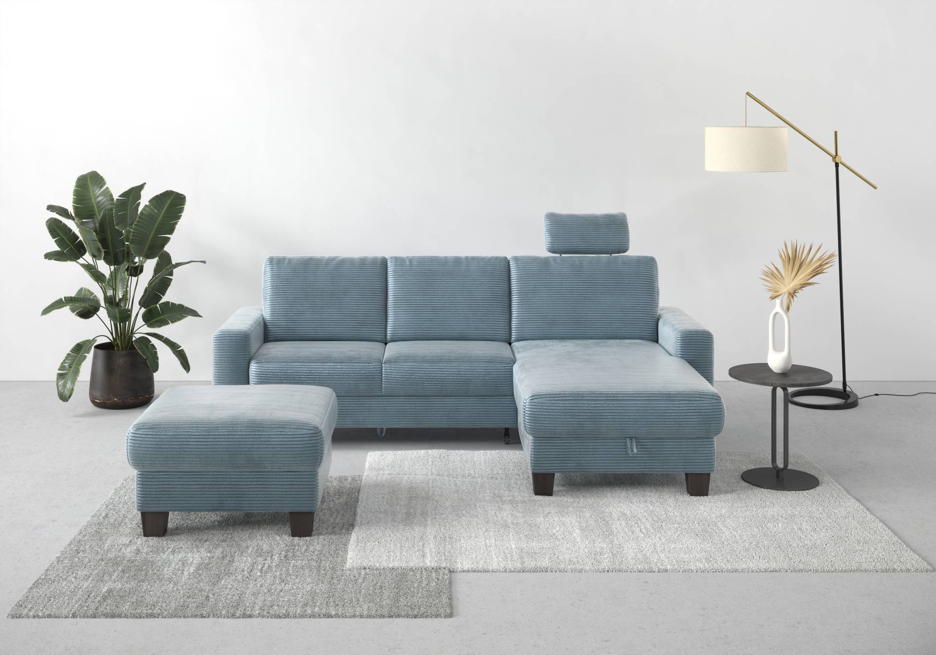 Home affaire Ecksofa »Summer L-Form«, mit Recamiere, mit oder ohne Bettfunktion und Bettkasten, Cord-Bezug Home affaire Ecksofa »Summer L-Form«, mit Recamiere, mit oder ohne Bettfunktion und Bettkasten, Cord-Bezug von home affaire