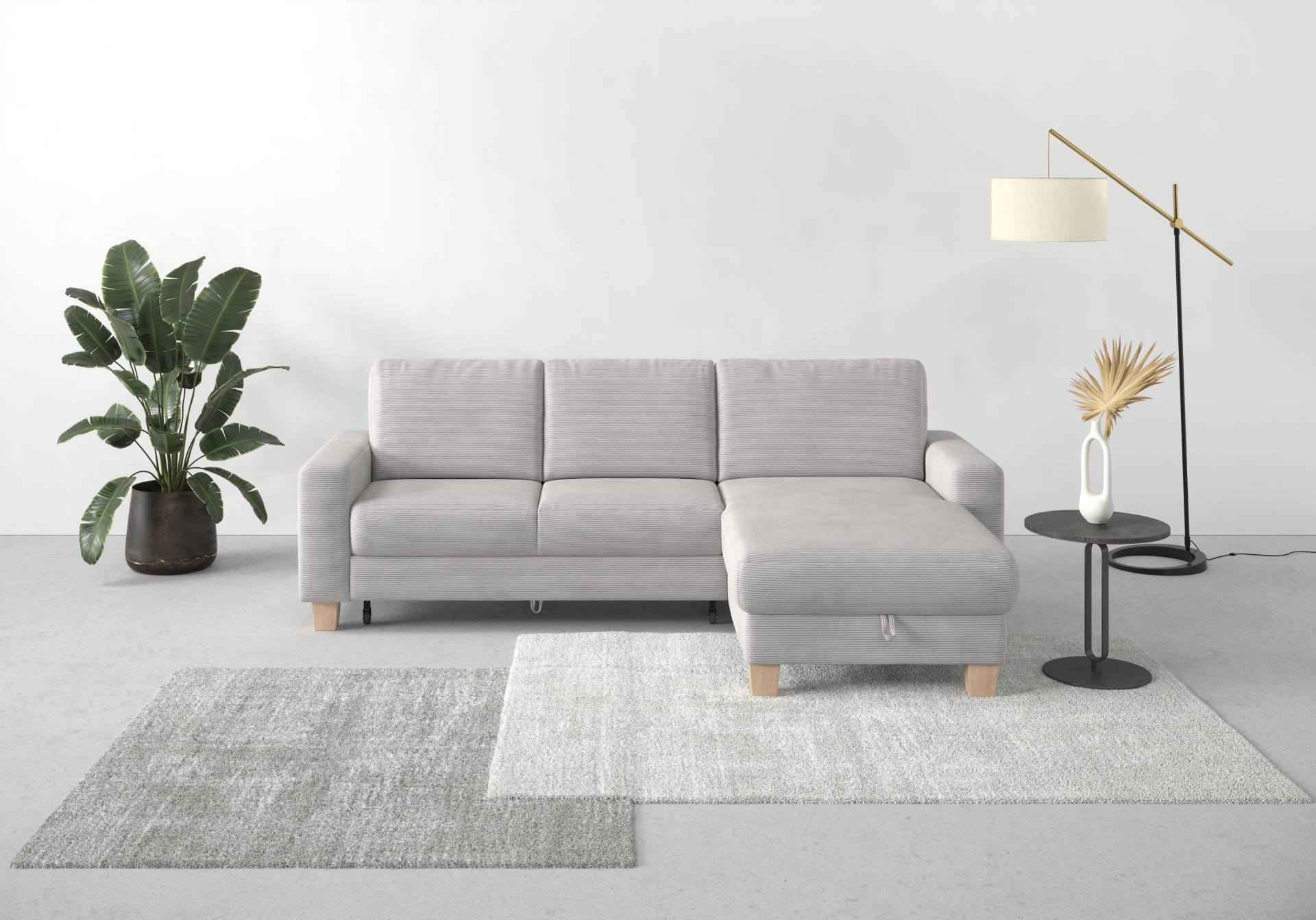 Home affaire Ecksofa »Summer L-Form«, mit Recamiere, mit oder ohne Bettfunktion und Bettkasten, Cord-Bezug Home affaire Ecksofa »Summer L-Form«, mit Recamiere, mit oder ohne Bettfunktion und Bettkasten, Cord-Bezug von home affaire