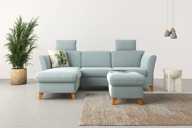 Home affaire Ecksofa »Trelleborg L-Form«, Federkern-Polsterung, wahlweise mit Bettfunktion und Bettkasten von home affaire