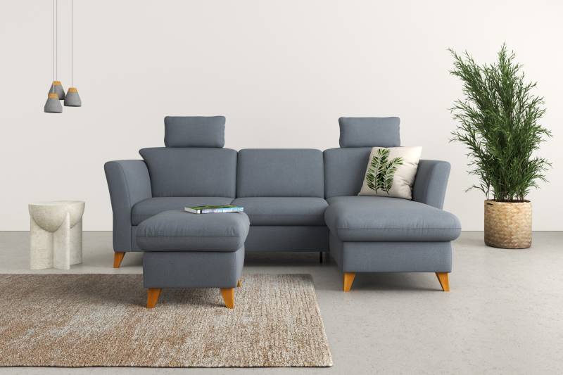 Home affaire Ecksofa »Trelleborg L-Form«, Federkern-Polsterung, wahlweise mit Bettfunktion und Bettkasten von home affaire