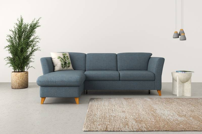 Home affaire Ecksofa »Trelleborg L-Form«, Federkern-Polsterung, wahlweise mit Bettfunktion und Bettkasten von home affaire