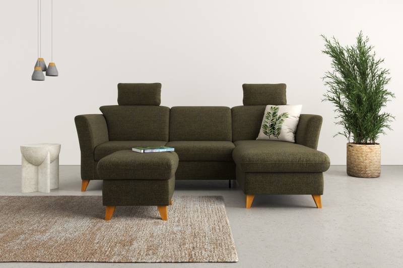 Home affaire Ecksofa »Trelleborg L-Form«, Federkern-Polsterung, wahlweise mit Bettfunktion und Bettkasten von home affaire