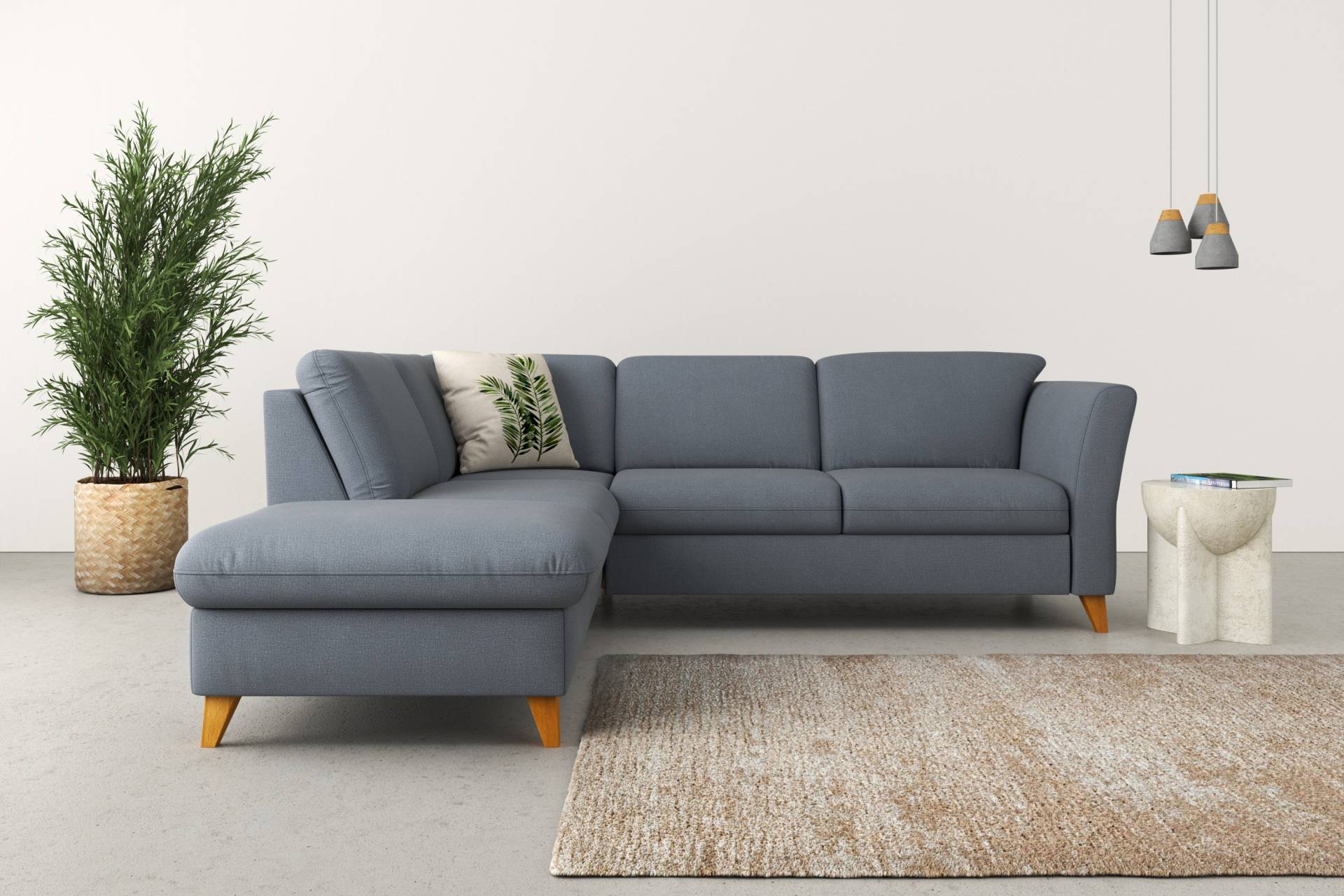 Home affaire Ecksofa »Trelleborg L-Form«, Federkern-Polsterung, wahlweise mit Bettfunktion und Stauraum von home affaire