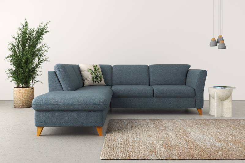 Home affaire Ecksofa »Trelleborg L-Form«, Federkern-Polsterung, wahlweise mit Bettfunktion und Stauraum von home affaire