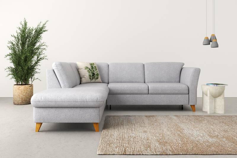 Home affaire Ecksofa »Trelleborg L-Form«, Federkern-Polsterung, wahlweise mit Bettfunktion und Stauraum von home affaire