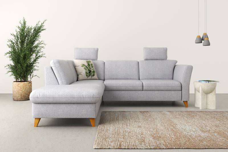 Home affaire Ecksofa »Trelleborg L-Form«, Federkern-Polsterung, wahlweise mit Bettfunktion und Stauraum von home affaire