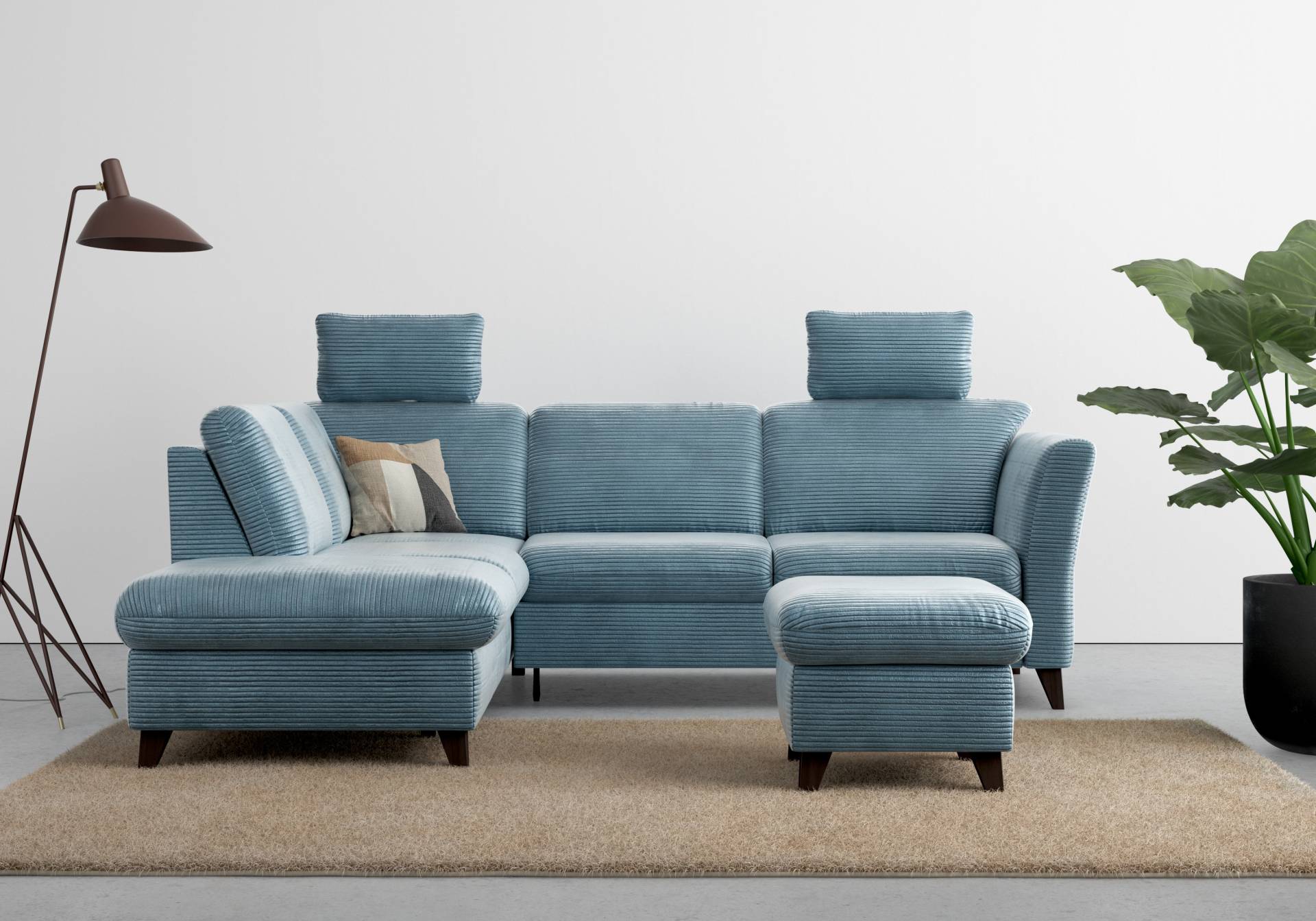 Home affaire Ecksofa »Trelleborg L-Form«, wahlweise mit Bettfunktion und Bettkasten, inkl. Federkern-Polsterung von home affaire